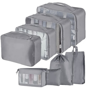 BQ73A ORGANIZER PODRÓŻNY 8 SZT SZARY