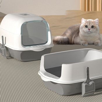 Duża kryta kuweta dla kota z otwieranym wiekiem – łatwe sprzątanie i wygoda 