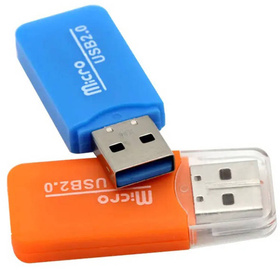 Uniwersalny czytnik kart microSD/TF USB – szybka prędkość Class 10, kompaktowy i łatwy w użyciu mix kolorów AK242B