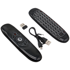 Bezprzewodowy pilot Air Mouse z klawiaturą QWERTY – Smart TV, PC, Android, 2.4 GHz