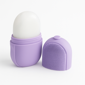 Silikonowy masażer lodowy do twarzy – Ice Roller chłodzący, liftingujący, lawendowy