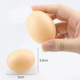 Zestaw 25 szt. sztucznych jaj dla kur – podkładowe, plastikowe, brązowe, 5,3 cm – lekkie