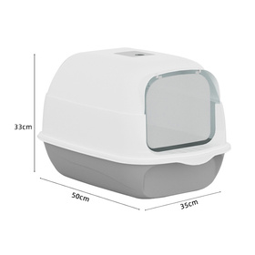 Duża kryta kuweta dla kota z otwieranym wiekiem – łatwe sprzątanie i wygoda 