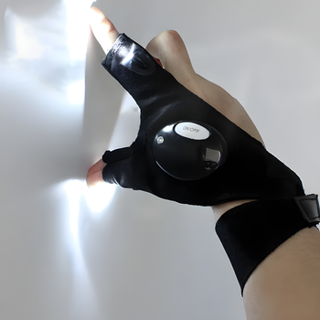 Rękawice robocze z latarką LED – idealne do pracy po zmroku, rozmiar uniwersalny