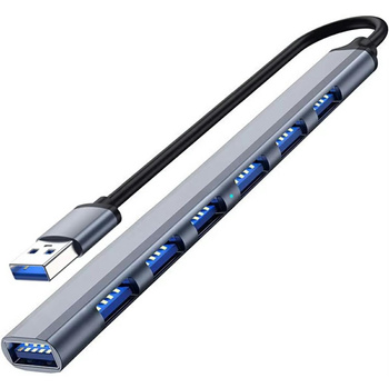 7-Portowy HUB USB 3.0 – Szybka Prędkość 5 Gb/s, Kompatybilność z USB 2.0, Kompaktowy i Wydajny AK340A