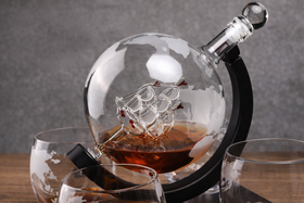 DA514C KARAFKA GLOBUS 1000ML 4 SZKLANKI