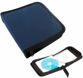 KOMPAKTOWE ETUI na 40 Płyt CD/DVD Organizer ciemno niebieski AG429C  