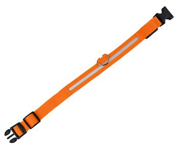 Świecąca OBROŻA dla Psa LED Rozmiar S 32-37cm pomarańczowa AG232C 