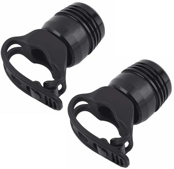 Zestaw LAMPEK Rowerowych LED Przednia Tylna Rotacja 360 czarne ZD114