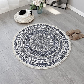 Dekoracyjny DYWANIK Podłogowy BOHO okrągły chodnik 90cm AG491F