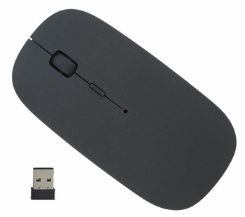 BEZPRZEWODOWA MYSZ OPTYCZNA do Laptopa SLIM czarna AK278C 