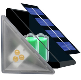 Solarna lampka schodowa LED z czujnikiem zmierzchu – 2 sztuki, ładowanie słoneczne, odporność IP67 ZD148A