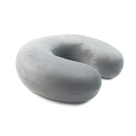 Poduszka podróżna z pianki memory – ergonomiczna poduszka rogal szara