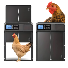 Automatyczne DRZWI do kurnika programator LCD 33,5x24,5x5cm czarne