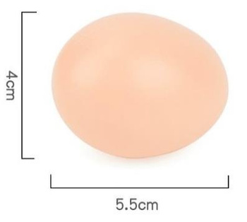Zestaw 25 szt. sztucznych jaj dla kur – podkładowe, plastikowe, brązowe, 5,3 cm – lekkie