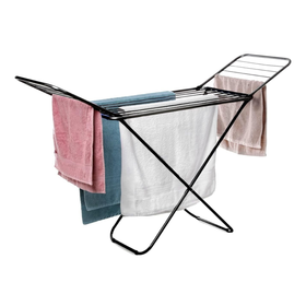 Suszarka na pranie stojąca stalowa 11,5 m – składana, odporna na warunki atmosferyczne czarna