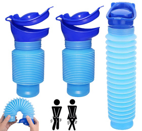 Składana butelka na mocz 750 ml z lejkiem podróżna przenośna unisex