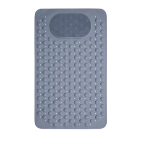 Antypoślizgowa mata łazienkowa 68×35 cm – z wypustkami masującymi, szara