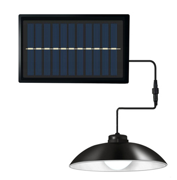 Wisząca LAMPA OGRODOWA Solarna Żyrandol Czujnik Zmierzchu czarna ZD53D