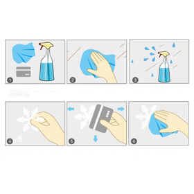 Naklejki świąteczne na okno – zestaw płatków śniegu i śnieżynek 30×20 cm