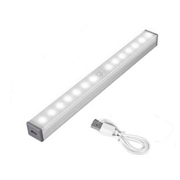 Lampka LED z czujnikiem ruchu, akumulatorowa, automatyczne włączanie, oszczędność energii biała