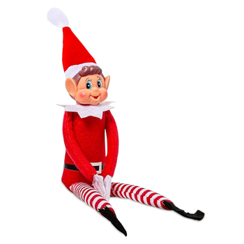 Elf świąteczny 40 cm – czerwony krasnal adwentowy, ozdoba bożonarodzeniowa, dekoracja na półkę