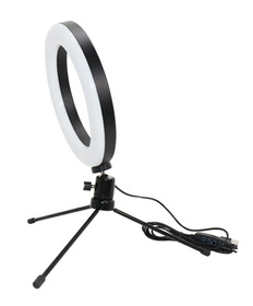 Lampa pierścieniowa LED z statywem, regulacja barwy bieli, idealna do selfie i fotografii streaming