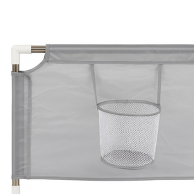 Kojec dla dziecka 130x130 cm – bezpieczny suchy basen, kojec z siatką, wejście na zamek, uchwyty do nauki chodzenia, szary + torba