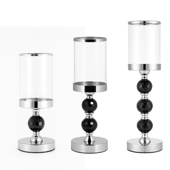 DA191B KOMPLET 3 ŚWIECZNIKÓW CZARNY