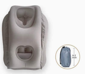 DA413 POMPOWANA PODUSZKA PODRÓŻNA SZARA