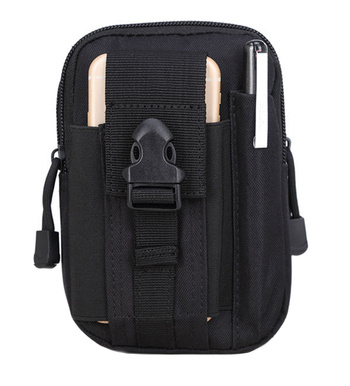 Wodoodporna nerka biodrówka na pasek – etui na telefon i drobiazgi czarna