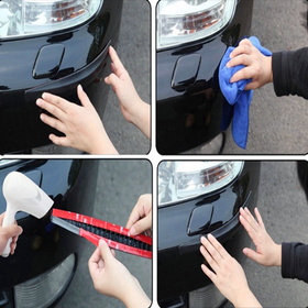 Gumowe LISTWY Ochronne na Zderzak Samochodowy 40cm 2sztuki czarny AG679H