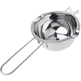 TOPIELNIK stalowy miska do topienia wosku parafiny 400ml srebrny DA204