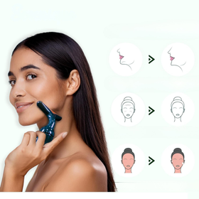 Masażer soniczny 3w1 do twarzy, szyi i oczu – liftingujący, wibracyjny, ujędrniający, 10 000 drgań/min