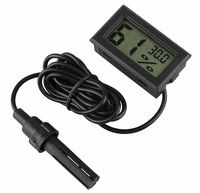 HIGROMETR z Termometrem LCD i Sondą na kablu czarny AG195A