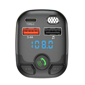 Transmiter FM Bluetooth 5.0, USB, SD, głośnomówiący, z wyświetlaczem LCD, MP3/WMA/WAV 