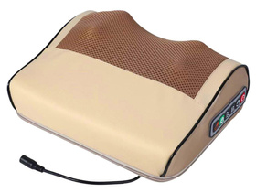 Poduszka do Masażu Shiatsu – relaks, funkcje podgrzewania, 4 punkty masujące 30x23x10cm brązowy AG127H 