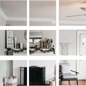 DA478 NAKLEJKI LUSTRZANE KWADRAT 15CM