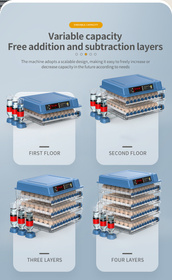 Automatyczna wylęgarka do jaj 64 szt. – LED, obracanie, regulacja wilgotności, 230V