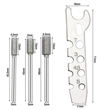 AG685B OSTRZAŁKA DO ŁAŃCUCHA + KLUCZ