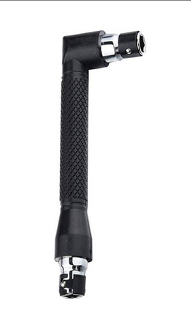 Dwustronny WKRĘTAK Kątowy do Bitów 1/4" czarny NZ9A 
