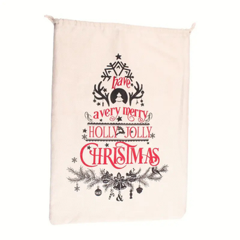 Świąteczny worek prezentowy jutowy 65×47 cm – worek od Mikołaja