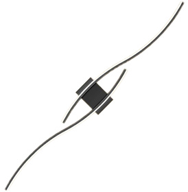 Elegancki kinkiet LED do wnętrz, smukła konstrukcja, czarny korpus, 2000 lm, energooszczędny zimna biel 