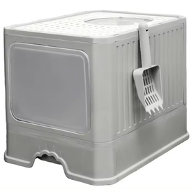 Duża kryta kuweta dla kota z wysuwaną szufladą – łatwe czyszczenie 51x38x35,5cm ZW31