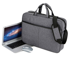 ŻTorba na laptopa 15,6" z regulowaną komorą, kieszeniami i pasek na ramię – szara