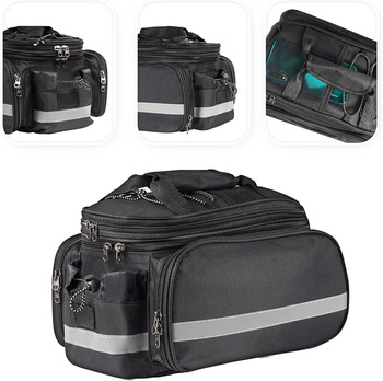 SAKWA Rowerowa Torba na tylny bagażnik rowerowy 32x28cm czarny RW38
