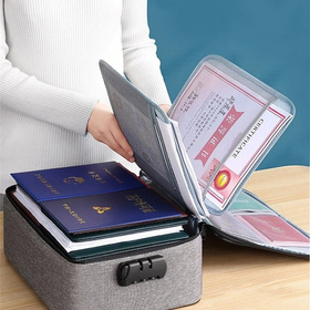 Zamykany ORGANIZER na dokumenty etui z szyfrem 37x27x10,5cm szary TR12C