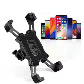 Uchwyt rowerowy na telefon z regulacją i obrotem 360°, pasujący do każdego smartfona czarny