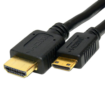 KABEL do Przesyłu Wysokiej Jakości Obrazu HDMI- miniHDMI 1.4B 200cm Gold czarny HD21 
