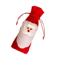 Świąteczne etui na butelkę Mikołaj – czerwone ozdobne opakowanie na wino i prezenty